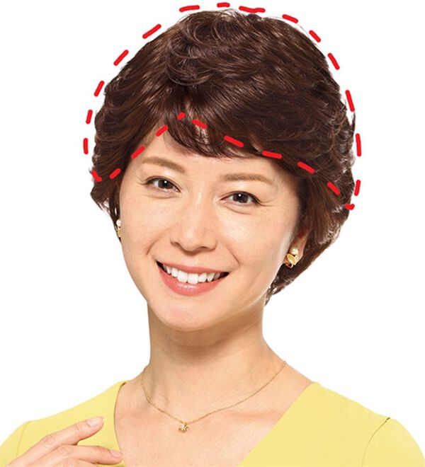 「人毛１００％七分丈ウィッグ（ウィッグ・ヘアピース・エクステ）」｜詳細画像