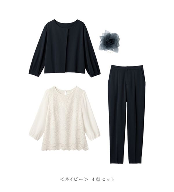 Viola e Viola（ヴィオラ エ ヴィオラ）の「洗える！楽きれい多機能４点セットスーツ（その他スーツ）」｜詳細画像