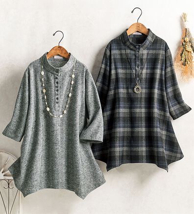 ルフラン（ルフラン）の「【２色組】重ねてお洒落なお出掛けカフタン（チュニック）」