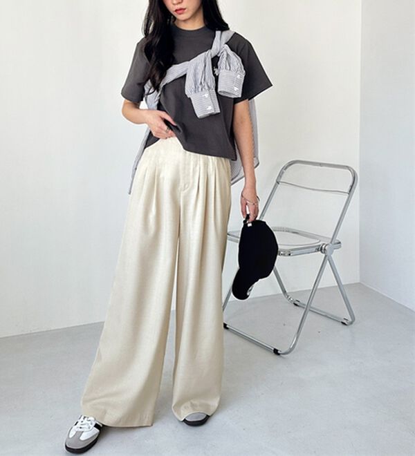 GeeRA（ジーラ）の「３タックワイドパンツ（フルレングスパンツ）」｜詳細画像