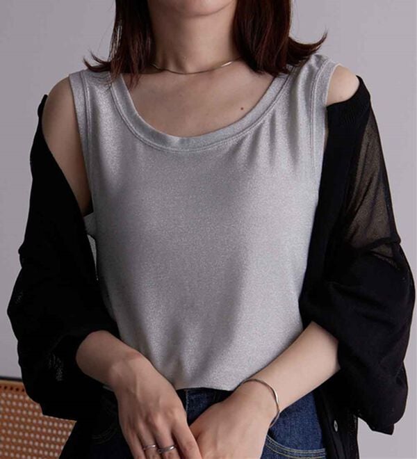 RANAN（ラナン）の「ひんやり！ラメタンクトップ（タンクトップ・キャミソール）」｜詳細画像