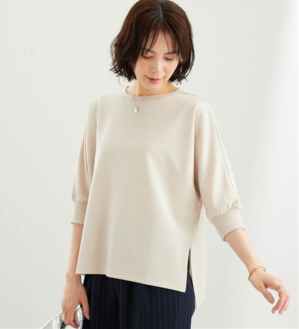 BELLUNA（ベルーナ）の「リブ切替ドルマンデザインプルオーバー（カットソー）」｜詳細画像