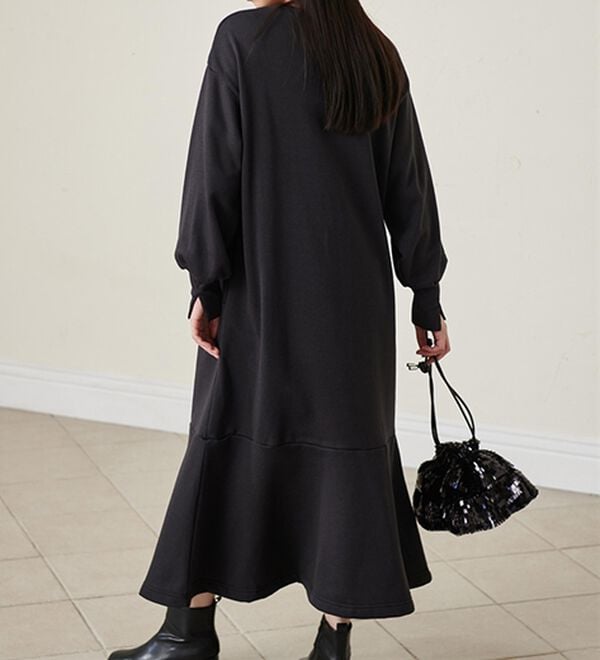 RANAN（ラナン）の「＜ＨＩＧＨ　ＳＰＥＣ＞毛玉になりにくい！ペプラムデザインワンピース（その他ワンピース）」｜詳細画像