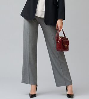 BELLUNA（ベルーナ）の「＜楽スタフィット＞シリーズ（ジャケット・パンツ・ベスト）（フルレングスパンツ）」｜セミワイドパンツ/グレー