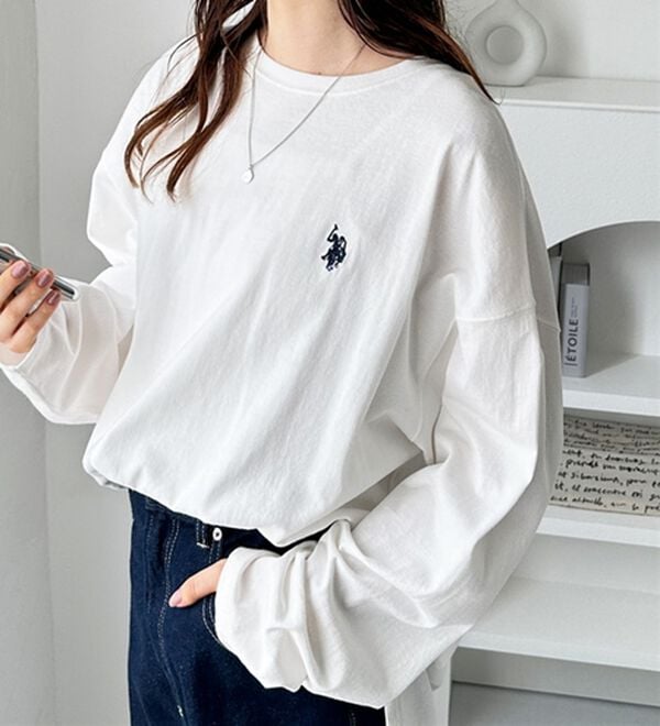 GeeRA（ジーラ）の「【Ｕ．Ｓ．ＰＯＬＯ ＡＳＳＮ】オーバーサイズ刺しゅうロンＴ（カットソー）」｜詳細画像