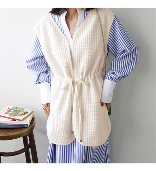 GeeRA（ジーラ）の「前後２ＷＡＹキルティングカットソーベスト（ベスト）」｜詳細画像