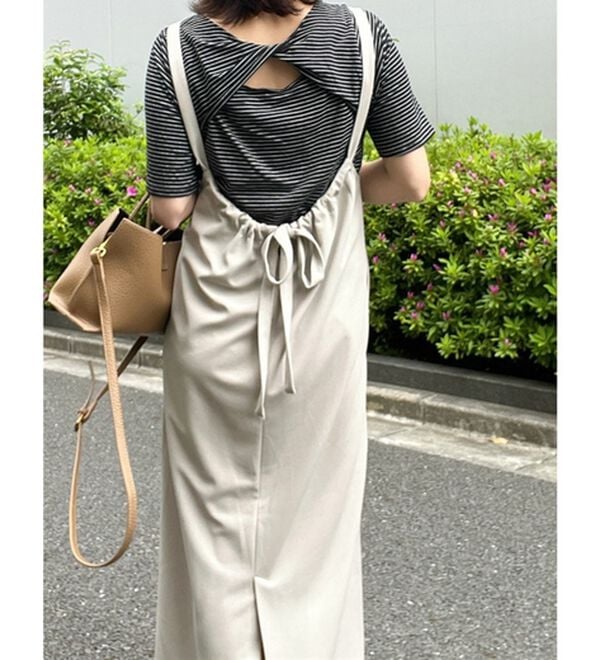 GeeRA（ジーラ）の「ハーフジップキャミワンピース（カットソーワンピース）」｜詳細画像