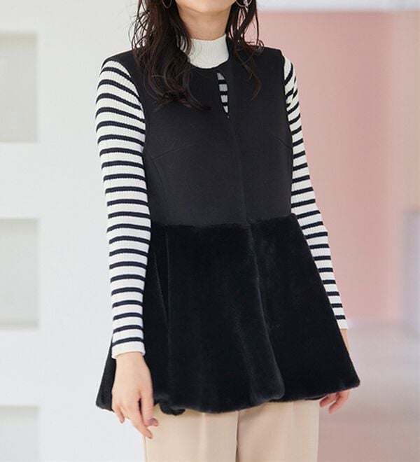 RANAN（ラナン）の「ペプラムファー切替ジレ（ジレ）」｜詳細画像