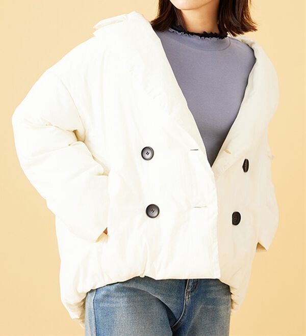 BELLUNA（ベルーナ）の「中わたショート丈ピーコート（ショートコート）」｜詳細画像