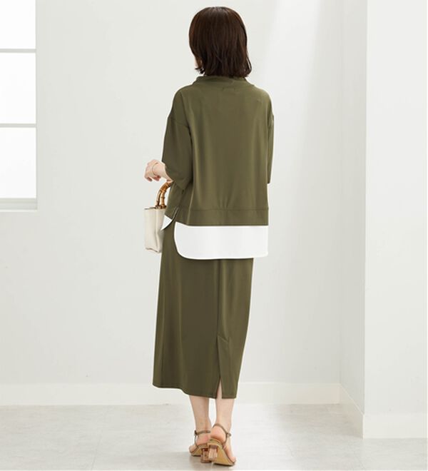 BELLUNA（ベルーナ）の「【セットアップ】重ね着風プルオーバー＆スカートセット（アンサンブル）」｜詳細画像