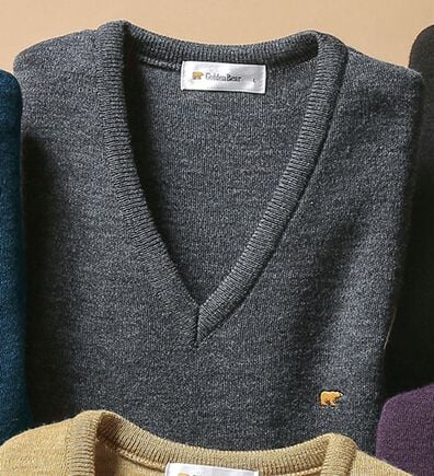 「＜ゴールデンベア＞国産上質ニットベスト（メンズベスト）」