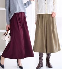 alotta（アロッタ）の「【選べる丈】なめらか起毛ガウチョパンツ（ワイドパンツ・ガウチョ）」