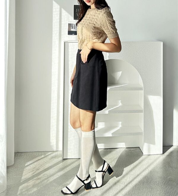 GeeRA（ジーラ）の「ケーブル編みニットトップス（ニット・セーター）」｜詳細画像