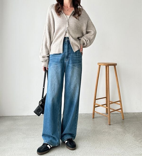 ハイウエストストレートデニム - ベルーナ【公式】