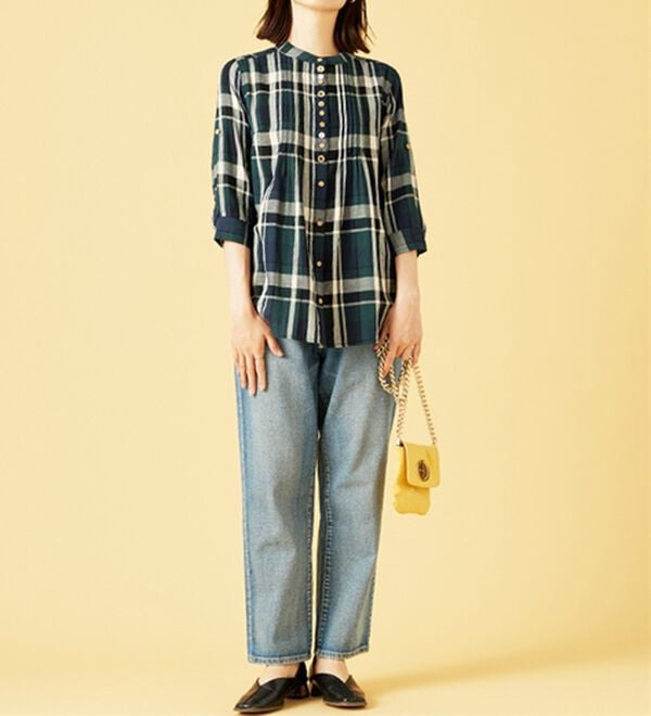 BELLUNA（ベルーナ）の「ダブルガーゼ素材多ボタンオーバーブラウス（ブラウス）」｜詳細画像