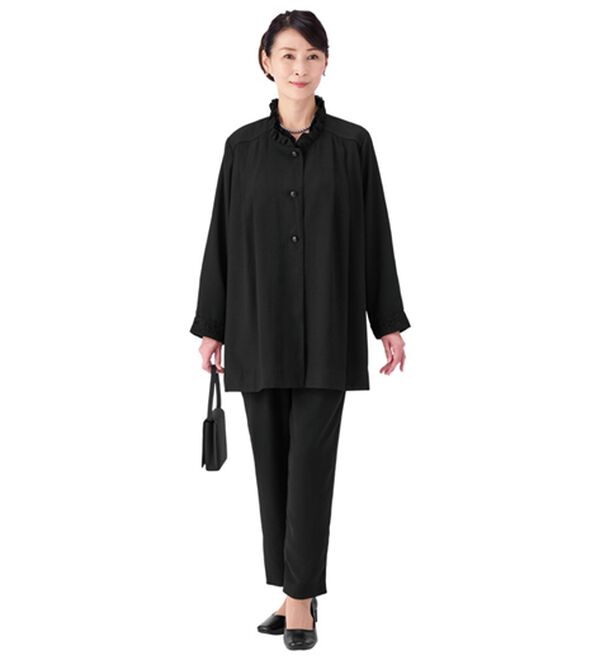 「ウエストらくらくフォ－マルパンツス－ツ（パンツスーツ）」｜詳細画像