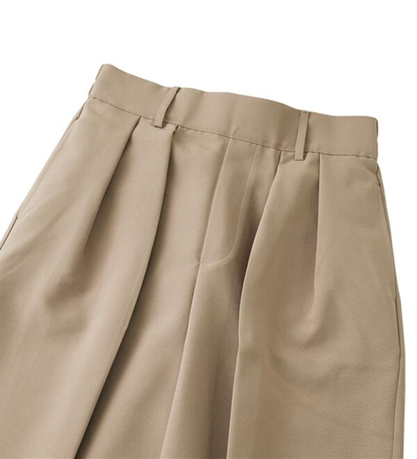 RANAN（ラナン）の「【選べる股下】きれい見え２タックワイドスラックス（ワイドパンツ・ガウチョ）」｜詳細画像