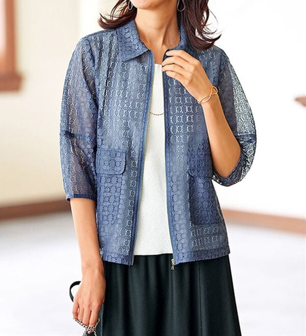 BELLUNA（ベルーナ）の「上品花柄レースジャケット（その他ジャケット）」｜詳細画像