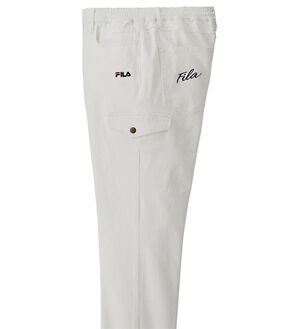 「＜フィラ＞素材で選べる！コットンストレッチカーゴ（メンズフルレングスパンツ）」｜ホワイトデニム