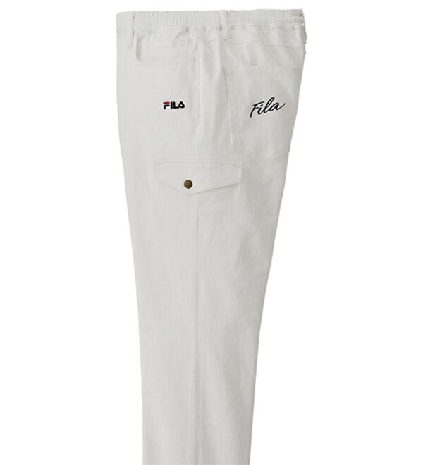 「＜フィラ＞素材で選べる！コットンストレッチカーゴ（メンズフルレングスパンツ）」｜ホワイトデニム