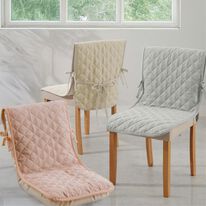 iellio（イエリオ）の「はっ水麻風チェアカバー滑り止め付＜汚れ防止・キズ隠し・撥水・オールシーズン＞（チェアカバー・チェアパッド）」