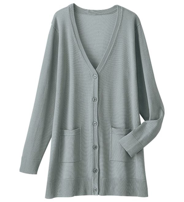 BELLUNA（ベルーナ）の「綿タッチやわらかベーシックカーディガン（ニットカーディガン）」｜詳細画像