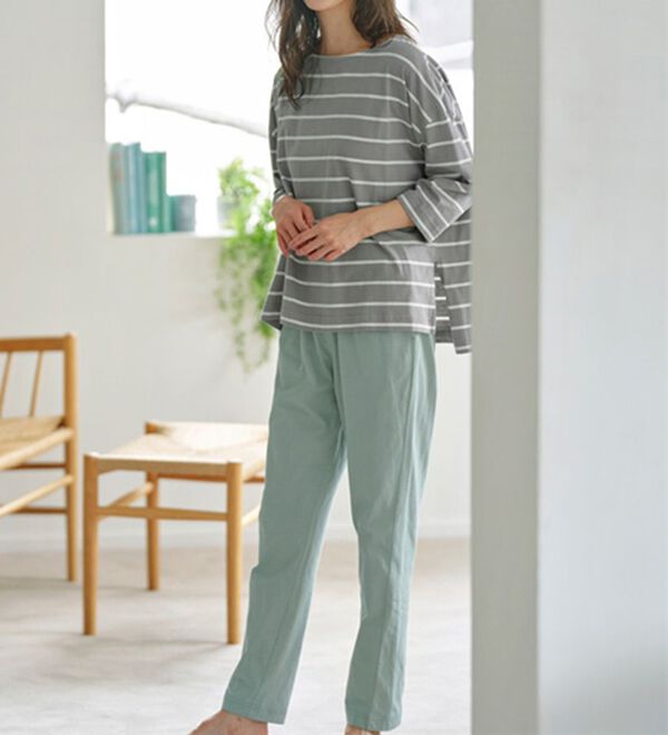 YU'NOW（ユナウ）の「コットン１００％おうちでもキレイ見えルームウェアセット（パジャマ・ルームウェア）」｜詳細画像