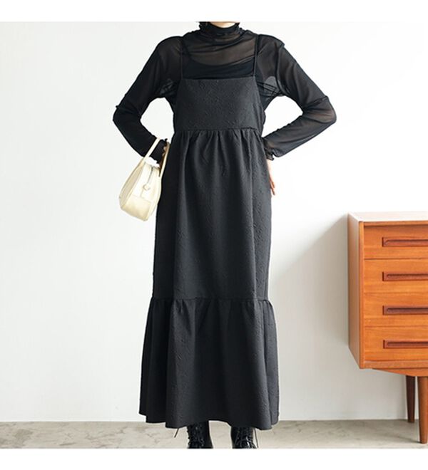 GeeRA（ジーラ）の「ふくれジャカードキャミワンピース（その他ワンピース）」｜詳細画像