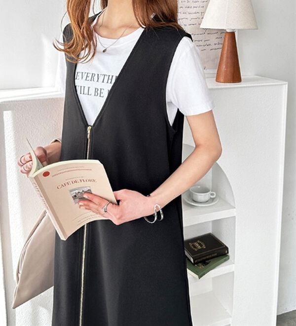 GeeRA（ジーラ）の「３ＷＡＹジップデザインジレワンピース（ジレ）」｜詳細画像