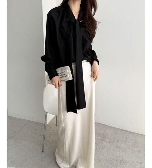 GeeRA（ジーラ）の「ボリュームボウタイブラウス（ブラウス）」｜詳細画像