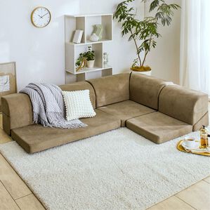 iellio（イエリオ）の「フロアコーナーソファ３点セット（ソファ）」｜ハニカムモカ