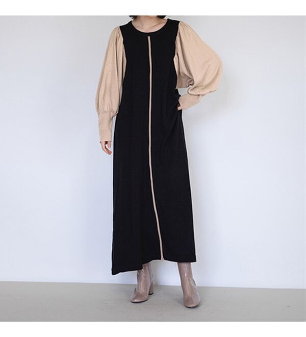 RANAN（ラナン）の「ボリューム袖アウトシームニットワンピース（ニットワンピース）」｜詳細画像