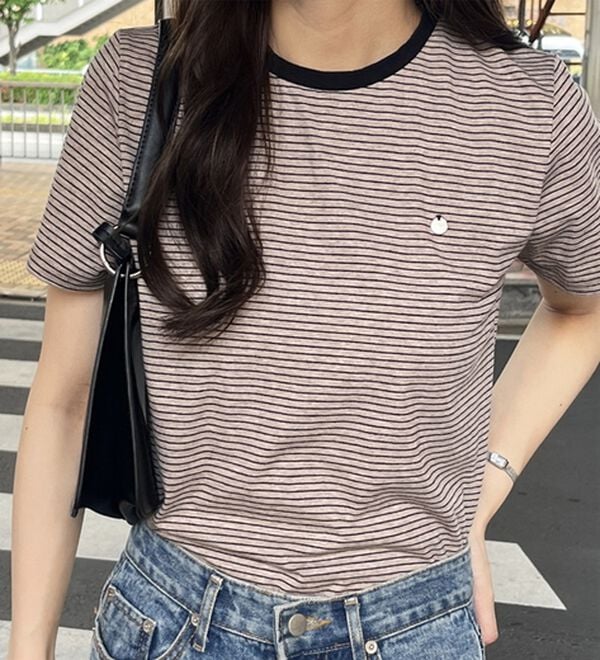 GeeRA（ジーラ）の「ボーダー配色Ｔシャツ（カットソー）」｜詳細画像