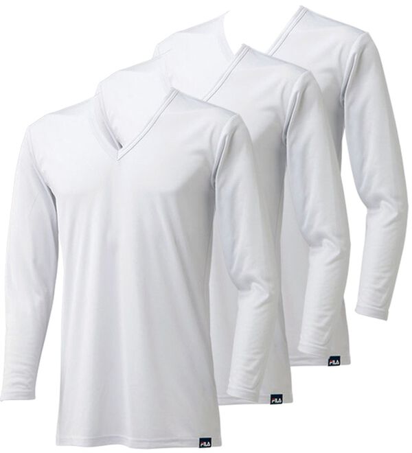 「【３枚組】＜フィラ＞ホットテック　柔らか裏起毛インナー（メンズ肌着・インナーウェア）」｜詳細画像