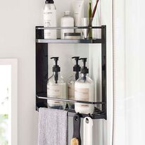 iellio（イエリオ）の「タワー　マグネットバスルームコーナーラック　２段＜ｔｏｗｅｒ　山崎実業　収納　浮かせる収納　マグネット収納＞（バス用品）」