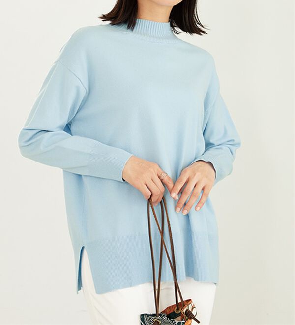 BELLUNA（ベルーナ）の「もちもち素材ハイネックニットプルオーバー（ニット・セーター）」｜詳細画像