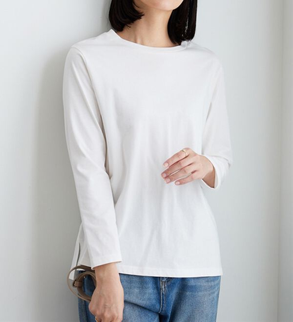 BELLUNA（ベルーナ）の「綿１００％大人顔サマ見えプルオーバー（カットソー）」｜詳細画像