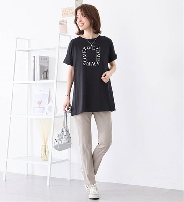 Viola e Viola（ヴィオラ エ ヴィオラ）の「すっきり楽ちんチュニックパンツ（フルレングスパンツ）」｜詳細画像