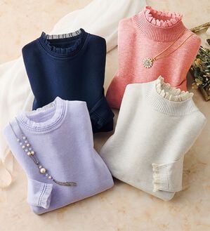 ルフラン（ルフラン）の「顔まわりで彩る＊デザイン衿ニット（ニット・セーター）」｜詳細画像