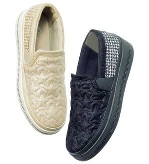 BELLUNA（ベルーナ）の「星柄刺しゅうスニーカー（スリッポン）」｜詳細画像