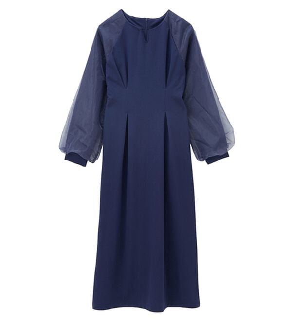 袖チュール重ねワンピース - ベルーナ【公式】