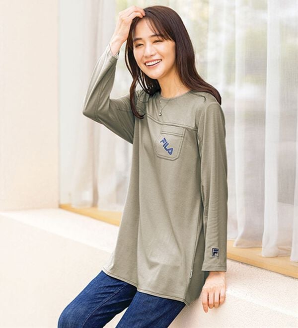 ルフラン（ルフラン）の「【３色組】＜ＦＩＬＡ＞ステッチデザインＴシャツ（カットソー）」｜詳細画像