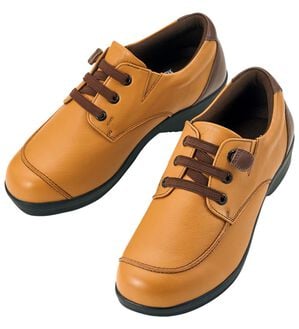 ルフラン（ルフラン）の「＜ラシーナリュクス＞４Ｅ牛革配色コンフォートシューズ（フラットシューズ）」｜キャメル