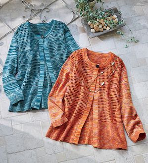 ルフラン（ルフラン）の「メッシュニットカーディガン（ニットカーディガン）」｜詳細画像