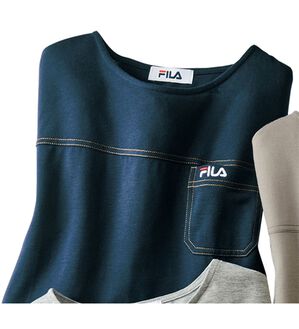 ルフラン（ルフラン）の「＜ＦＩＬＡ＞ステッチデザインＴシャツ（Tシャツ）」｜ネイビー