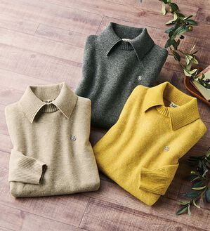 ルフラン（ルフラン）の「【３色組】衿レイヤードのふわっゆるニット（ニット・セーター）」｜3色組