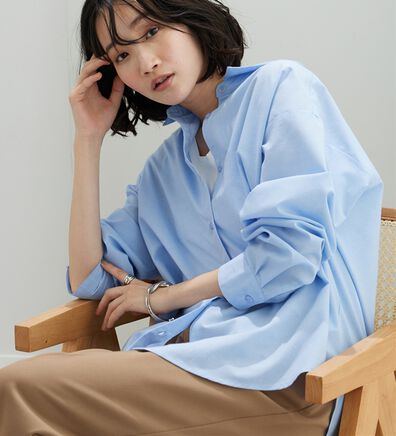 BELLUNA（ベルーナ）の「麻入りイージーケアゆったりシャツ（シャツ）」