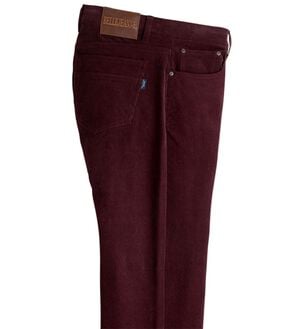 「まるごとのびのびコーデュロイパンツ（メンズフルレングスパンツ）」｜ボルドー