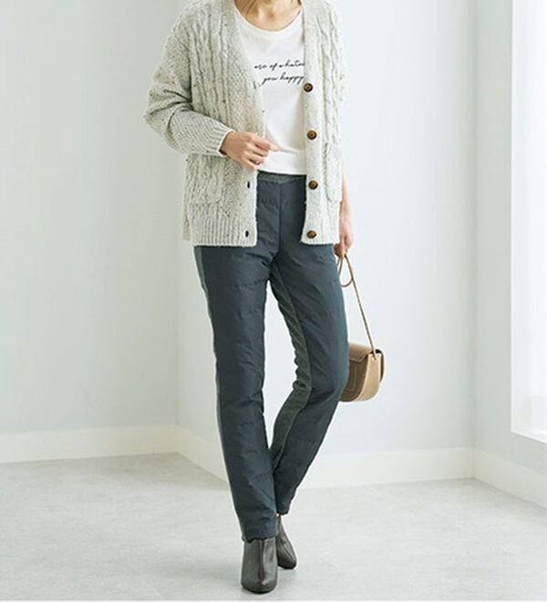 BELLUNA（ベルーナ）の「あった軽！裏シャギーダウンパンツ（フルレングスパンツ）」｜詳細画像