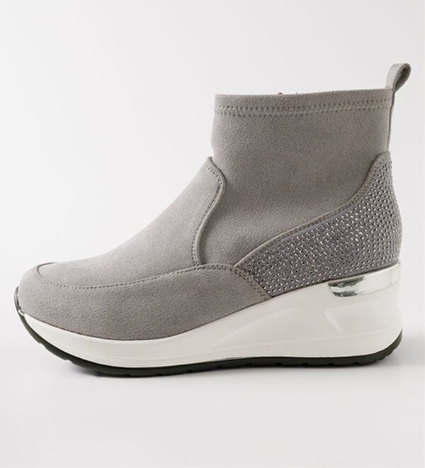 BELLUNA（ベルーナ）の「４Ｅ厚底ビジュー使いストレッチブーツ（ブーツ）」｜詳細画像